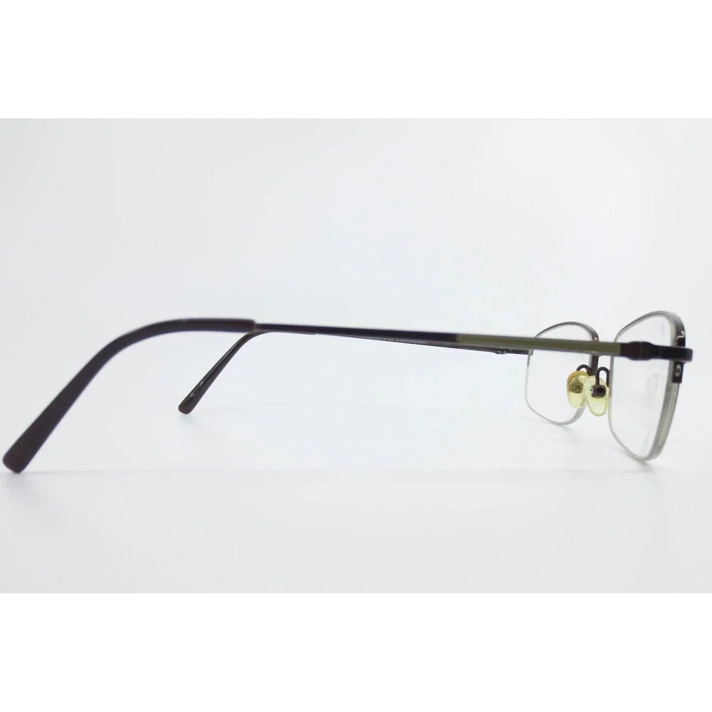Caravaggio Jozef BRN Brown Rectangular Semi Rimless Eyeglass Frames 52-18-138